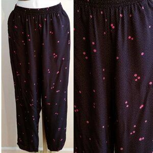 Vintage 90's Nicole Miller High Rise Pants Sz 2 Dot Splatter Print.